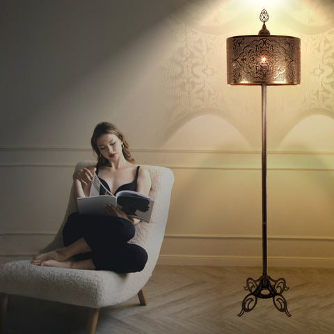 Moroccan floor lamp turkish pattern design
