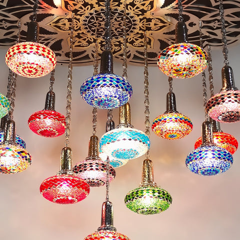 Turkish Mosaic Moroccan Chandelier