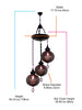  3 Globe Black Color Ball Shape