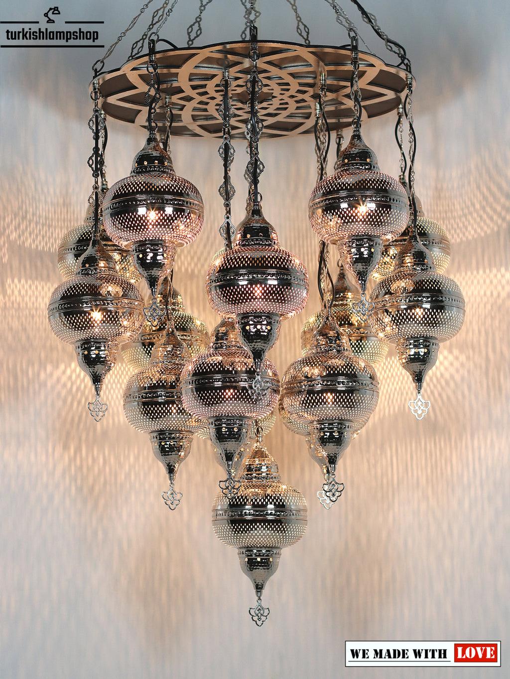 Moroccan Design Chandelier 16 Globe 