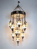 Turkish Chandelier 13-Globe SeljukPattern Glass