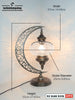 Turkish Clear Glass Table Lamp Moon Design Laser Cut - turkishlampshopTurkish Clear Glass Table Lamp Moon Design Laser Cut