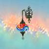 Blue orange color mosaic wall sconce lamp