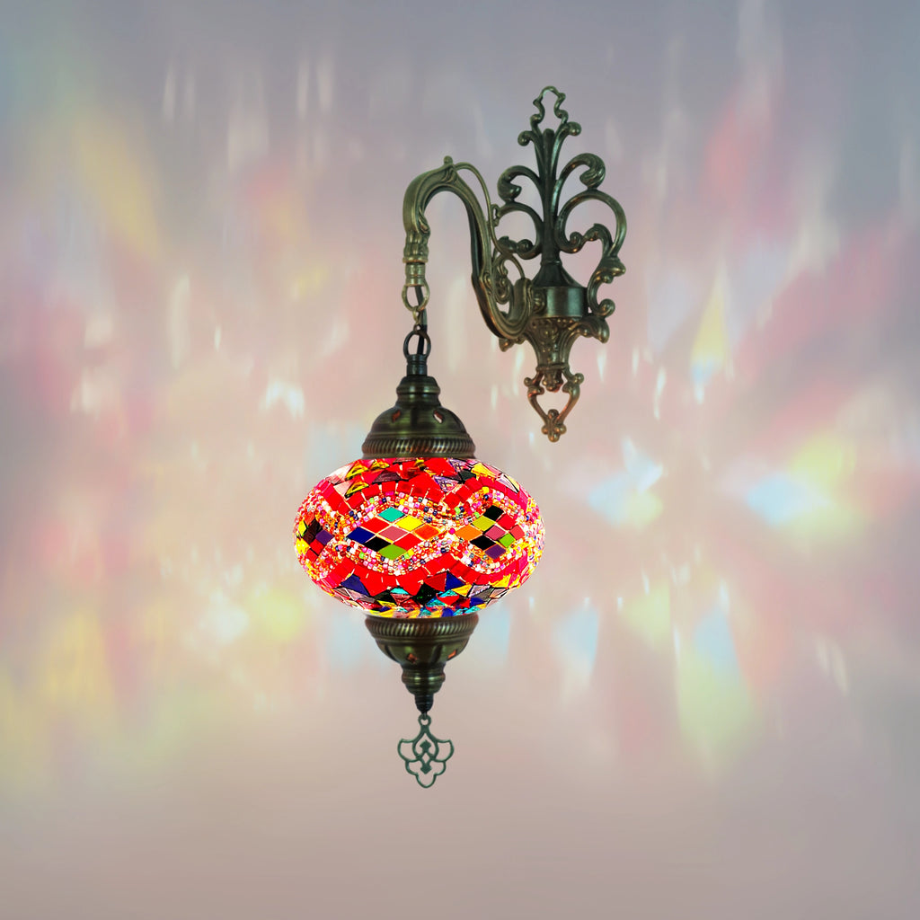 Mix rug color mosaic wall sconce lamp