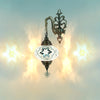 White Flower Turkish mosaic wall sconce lamp
