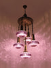 Turkish Mosaic Chandelier 5-Globe Short Model Sultan Design