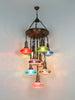 Turkish Chandelier Mosaic 9-Globe Sultan Design Ceiling Light