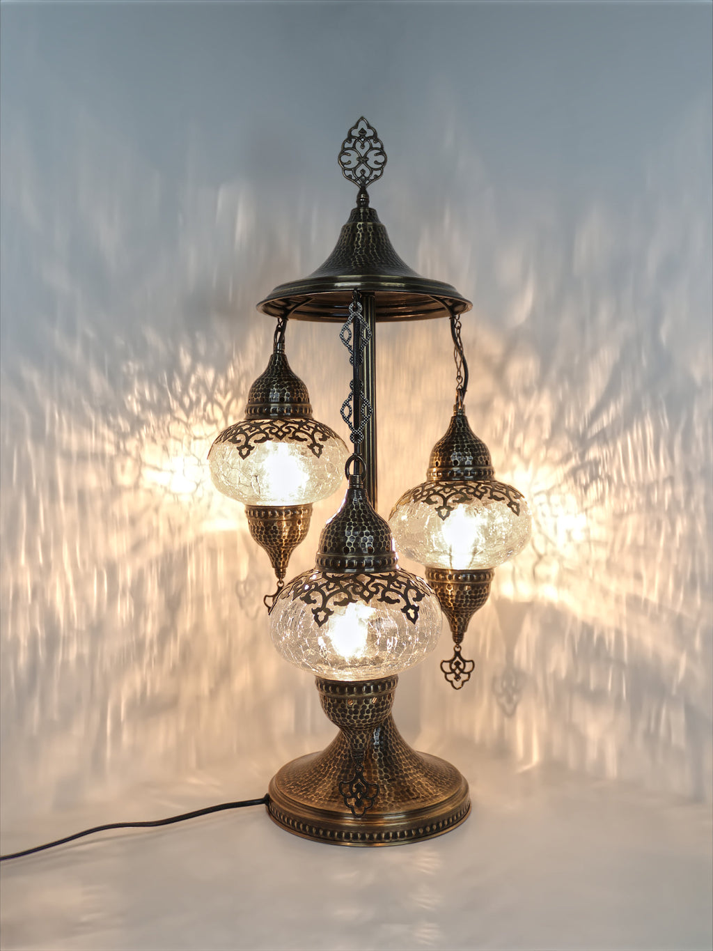 Turkish 3 Globe Bedside Lamp 