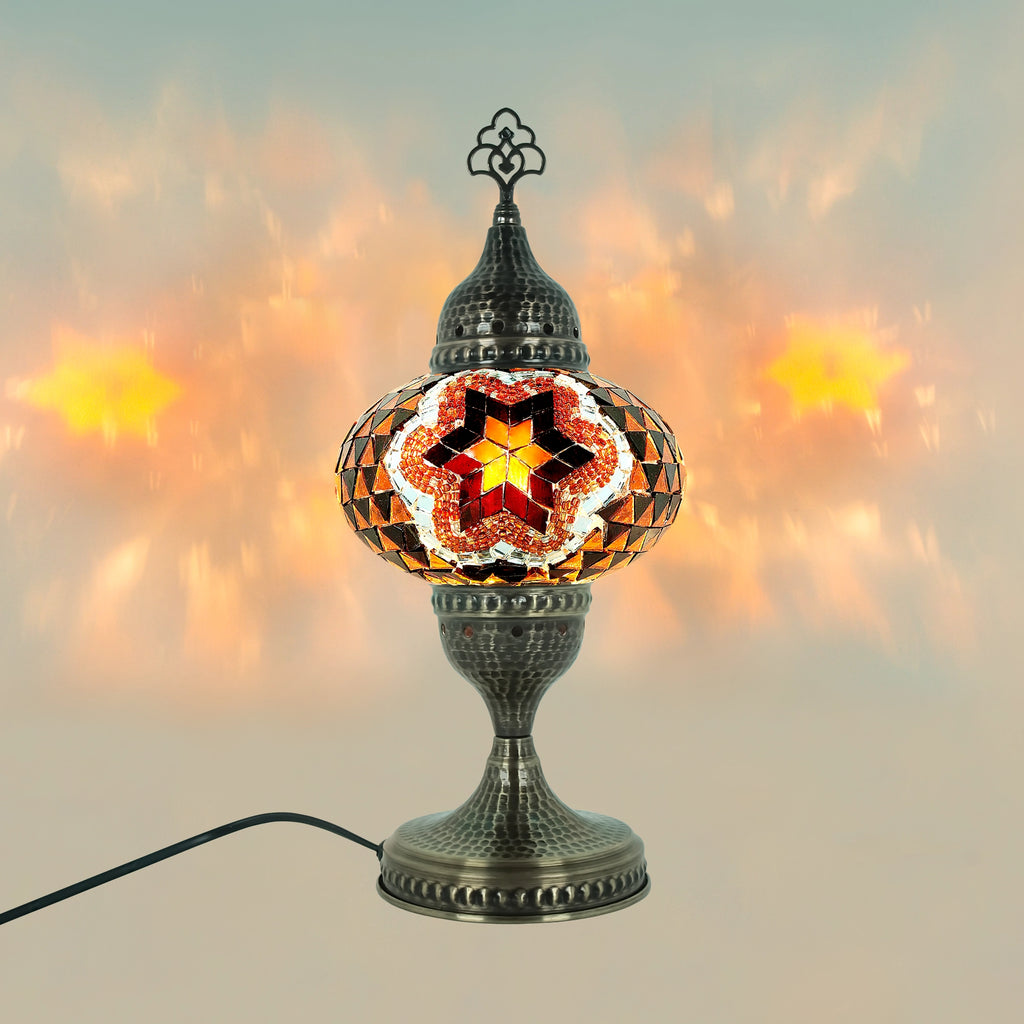 brown color bedside bedroom lamp
