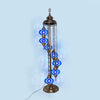 Art deco lamp stand 7 globe blu flower