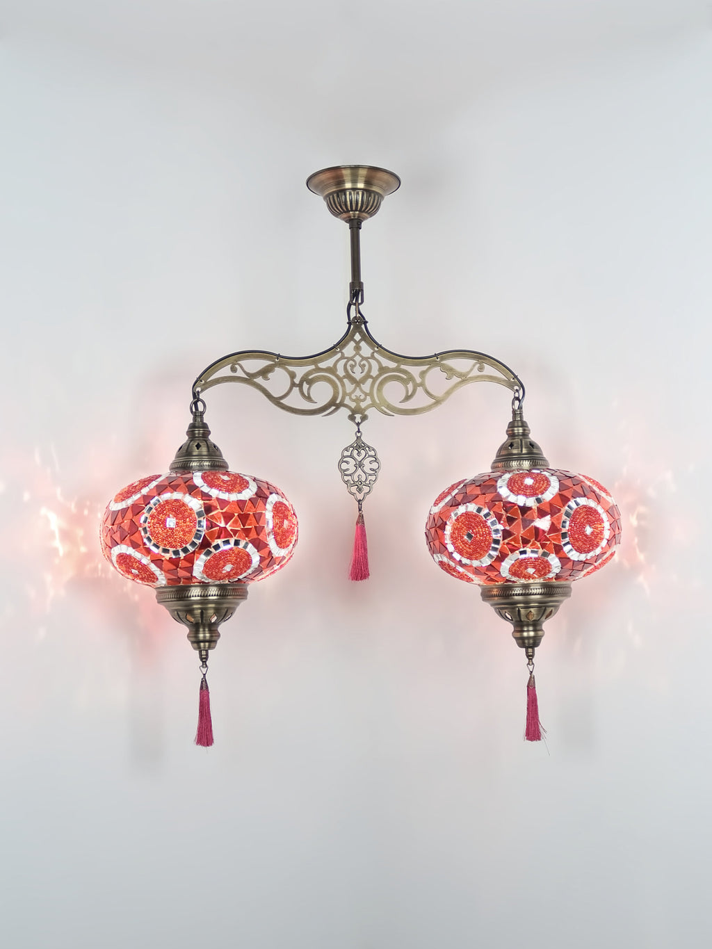 Turkish Mosaic Chandelier Big 2 Globe