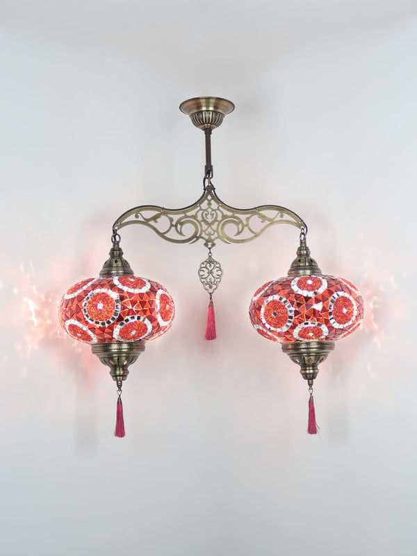 Turkish Mosaic Chandelier Big 2 Globe