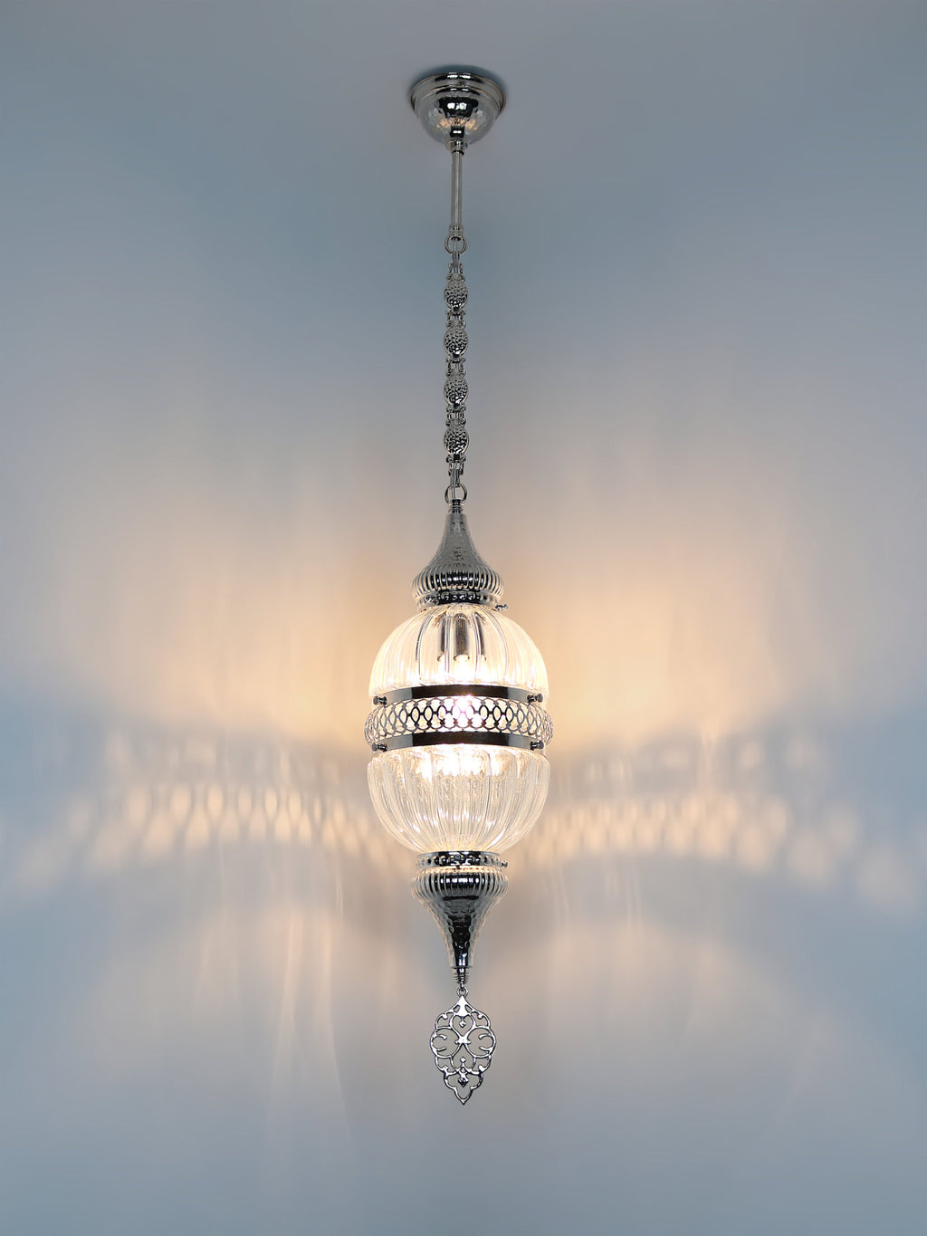 Turkish Pyrex Glass Pendant Lamp 