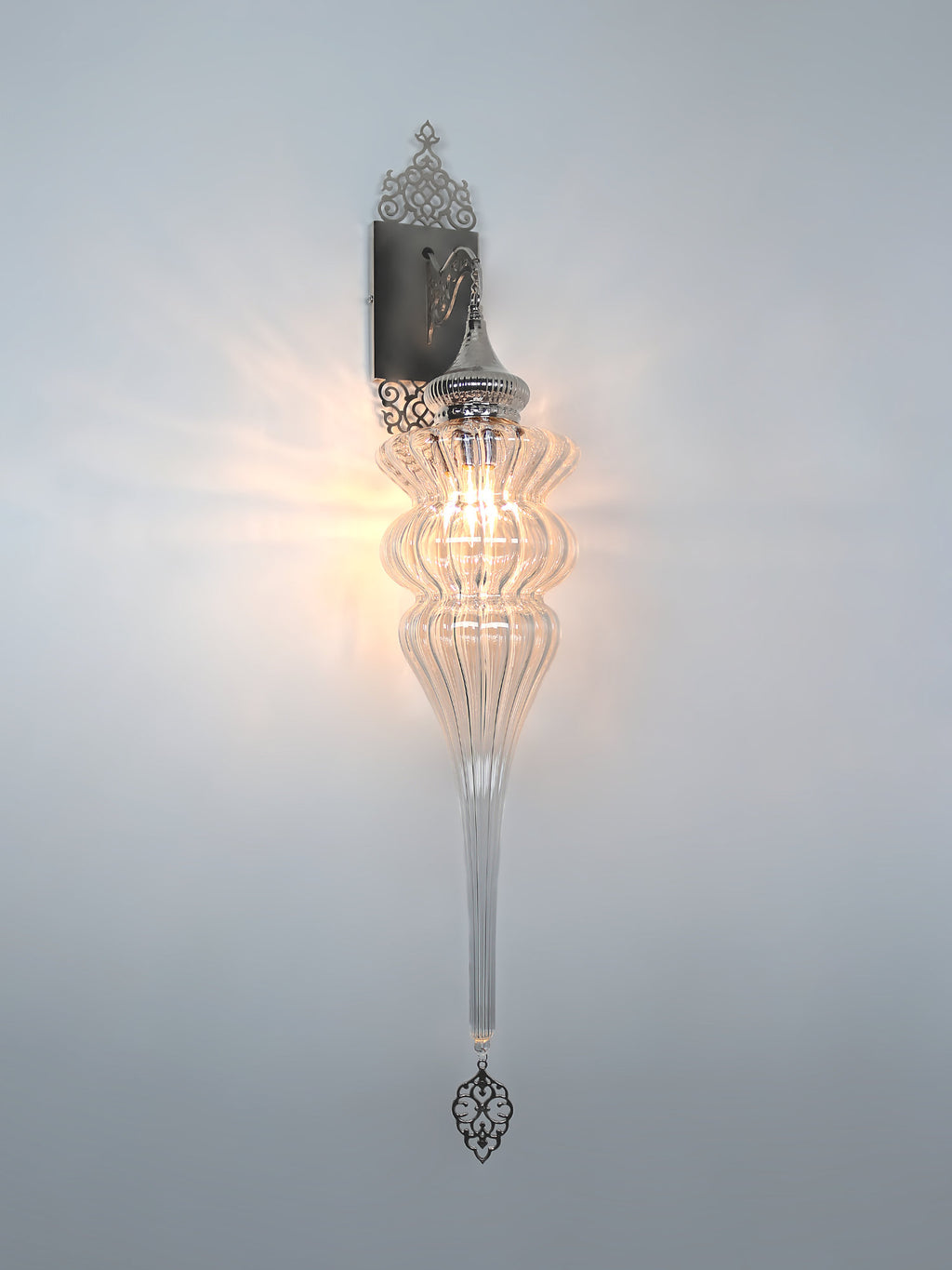 Turkish Wall Light Pyrex Glass Clear Color