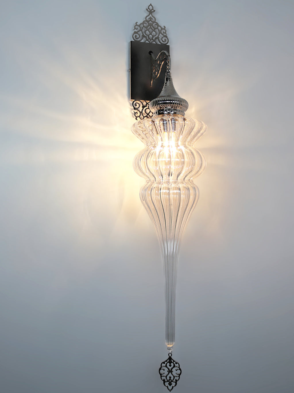 Wall Light Pyrex Glass Clear 