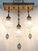 Pyrex Glass Chandelier 3 Globe 