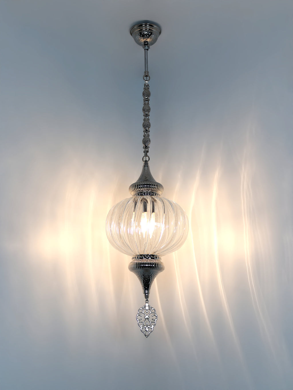 Pyrex Pendant Lamp Striped Pattern