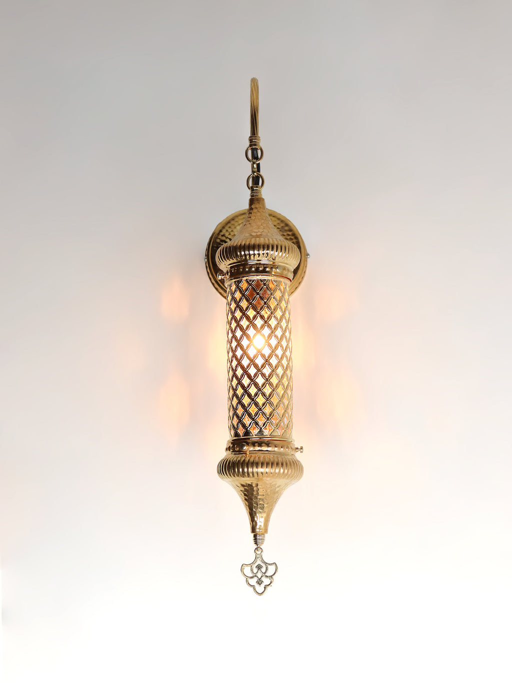 Turkish Wall Lamp Cylinder Blown Glass  