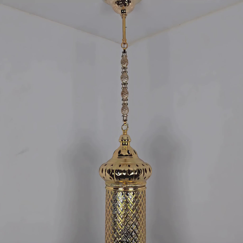 blown glass turkish pendant lamp video