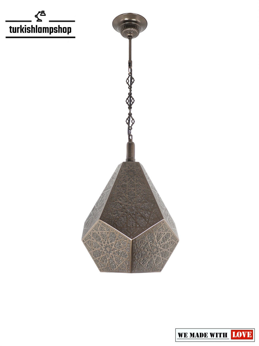  Lantern Pendant Light brown color