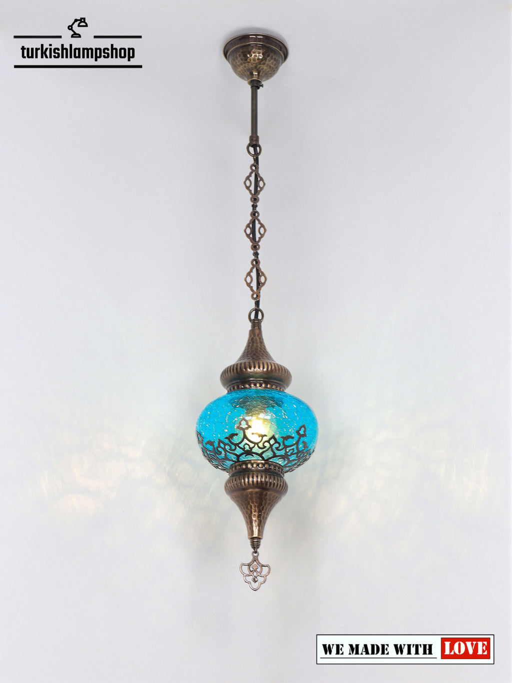 Turkish Glass Living Room Hanging Lamp 