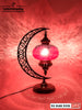 Turkish Clear Glass Table Lamp Moon Design Laser Cut - turkishlampshopTurkish Clear Glass Table Lamp Moon Design Laser Cut