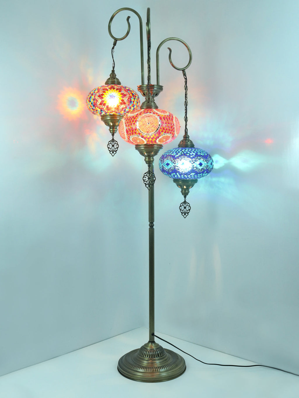  Mosaic Floor Lamp Big 3 Globe